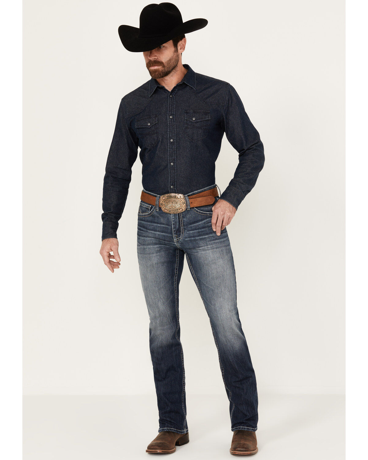 Image #1 - Cody James Men's Starlight Wash Jackson Slim Straight Stretch Denim Jeans, Dark Wash, hi-res