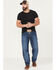 Image #1 - Cinch Men's Blue Label Carpenter Tapered Loose Fit Denim Jeans, Blue, hi-res