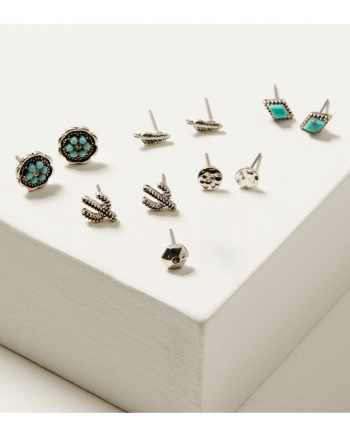 Image #3 - Shyanne Women's Cowgirl Earrings Set - 25 Piece, Silver, hi-res
