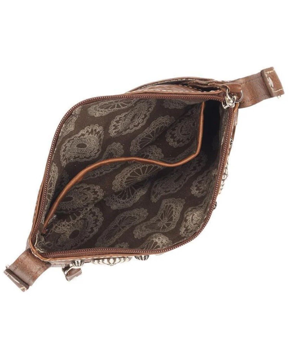 Image #3 - American West Women's Trail Rider Crossbody Bag, Tan, hi-res