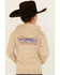 Image #1 - Wrangler Boys' Logo Hooded Sweatshirt , Cream, hi-res