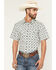 Image #1 - Gibson Trading Co Men's Time Warp Medallion Print Short Sleeve Snap Western Shirt, Ivory, hi-res