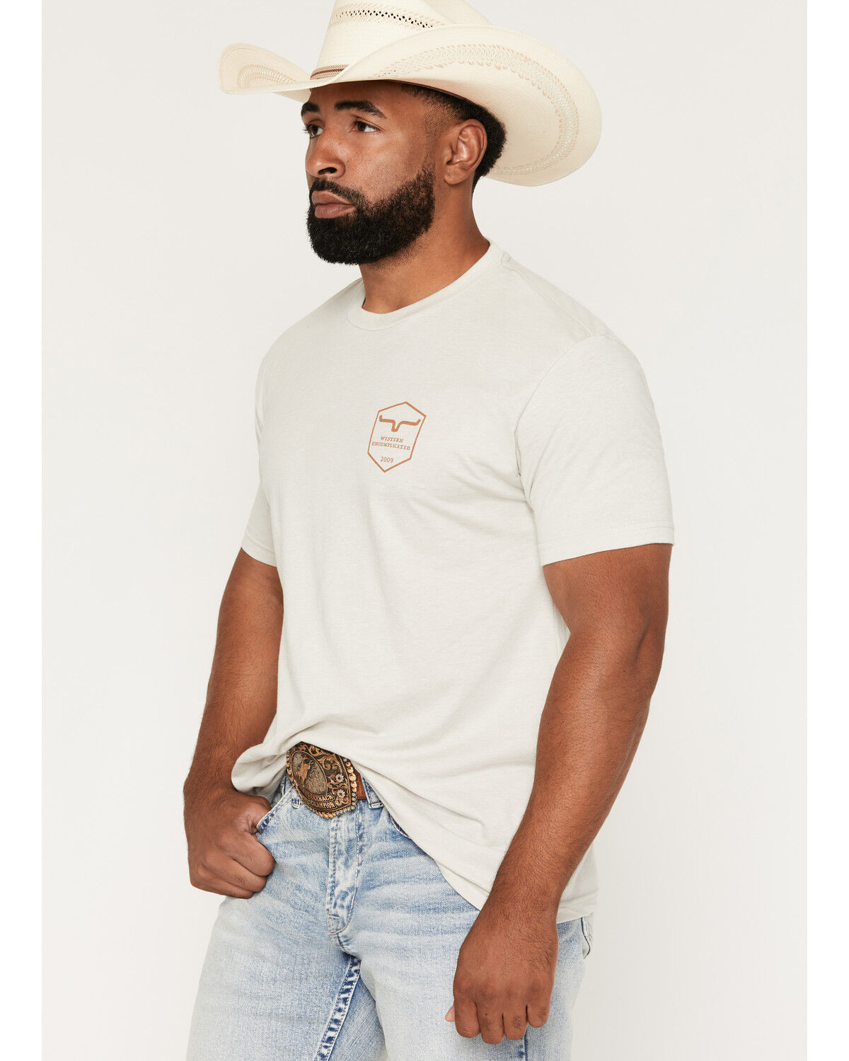 Image #4 - Kimes Ranch Men's Shielded Logo Short Sleeve Graphic T-Shirt, Sand, hi-res