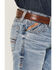 Image #2 - Ariat Men's M7 Emmett Acid Light Wash Slim Straight Stretch Denim Jeans, Light Wash, hi-res