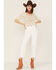 Image #2 - Sadie & Sage Women's Crochet Bestia Peplum Top, Natural, hi-res