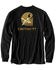 Image #1 - Carhartt Men's Loose Fit Heavyweight Duck Long Sleeve Graphic Work Shirt, Black, hi-res