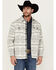 Image #1 - Cinch Men's Southwestern Jacquard Print Shirt Jacket , Blue, hi-res