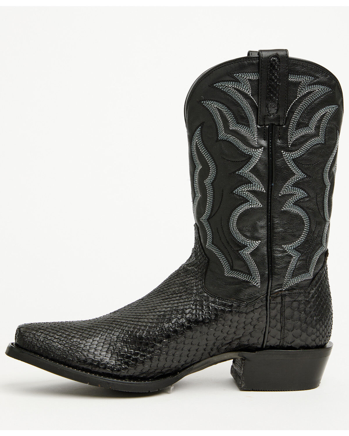 Image #3 - Dan Post Men's Exotic Python Western Boots - Square Toe, Black, hi-res