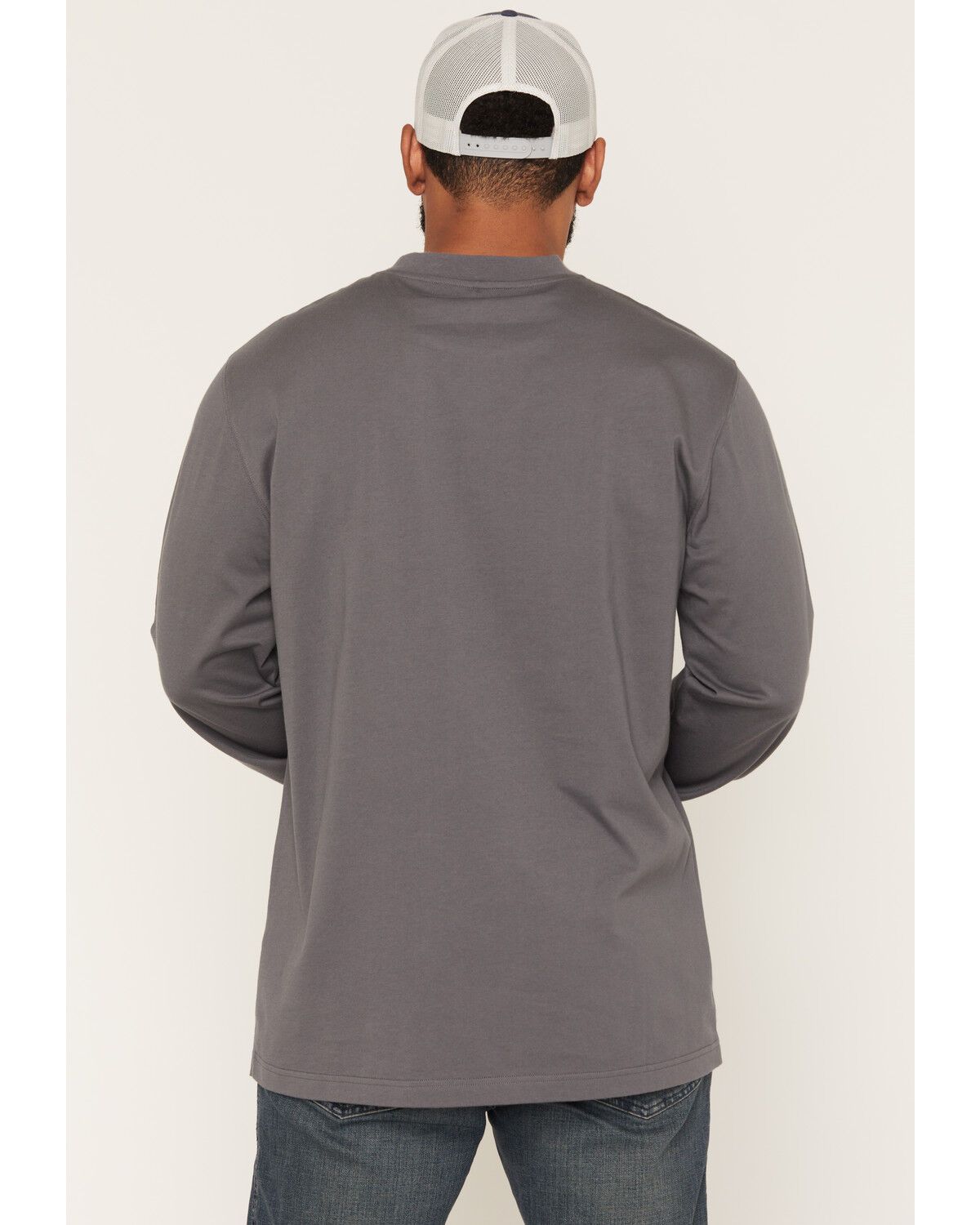 Image #4 - Hawx Men's Logo Graphic Long Sleeve Work T-Shirt, Charcoal, hi-res