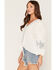 Image #2 - Lovestitch Women's Embroidered Long Sleeve Shirt, White, hi-res