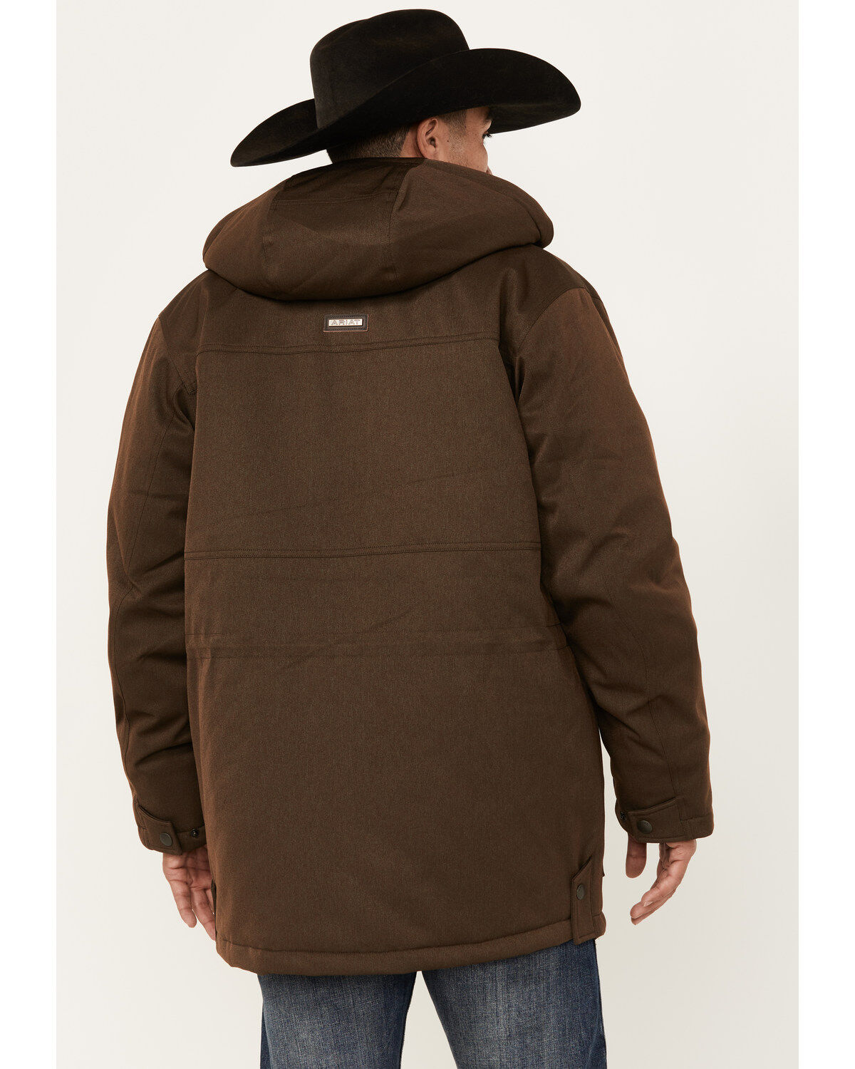 Image #4 - Ariat Men's Abilene Heavyweight Hooded Insulated Parka Jacket, Brown, hi-res