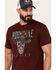 Image #2 - Moonshine Spirit&reg; Men's Sombrero Skull Short Sleeve Graphic T-Shirt, Burgundy, hi-res