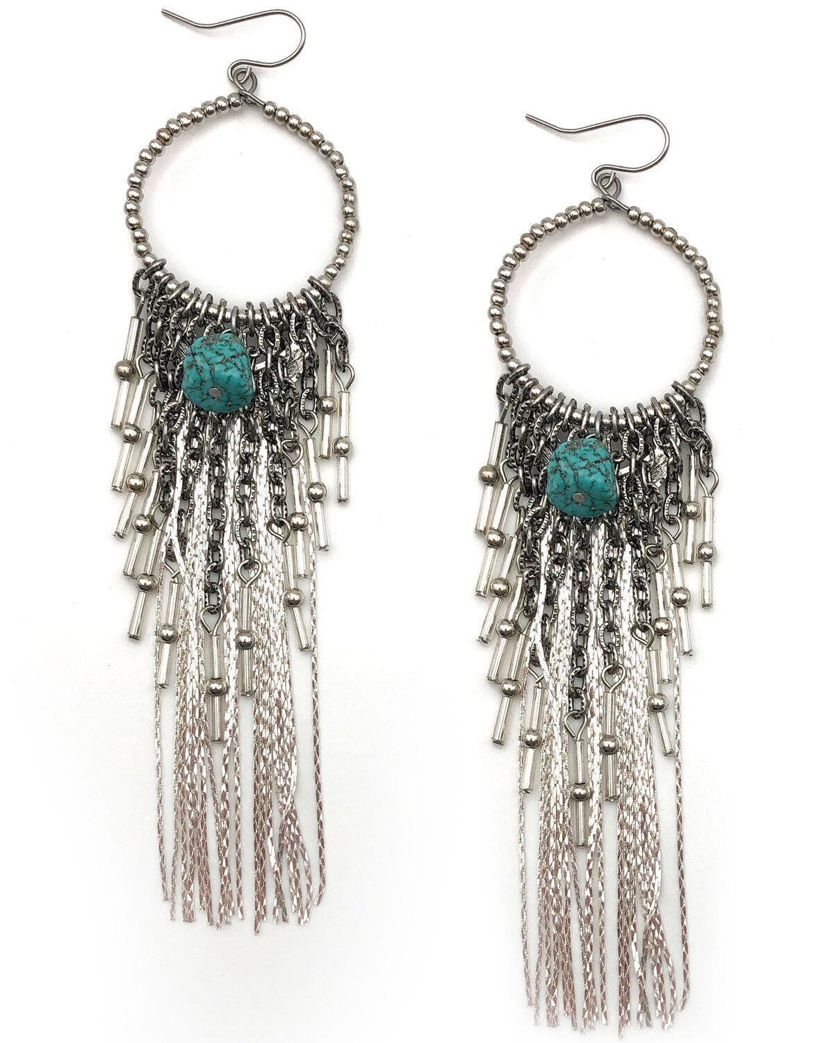 Image #1 - Cowgirl Confetti Women's Girl On Fire Earrings, Silver, hi-res