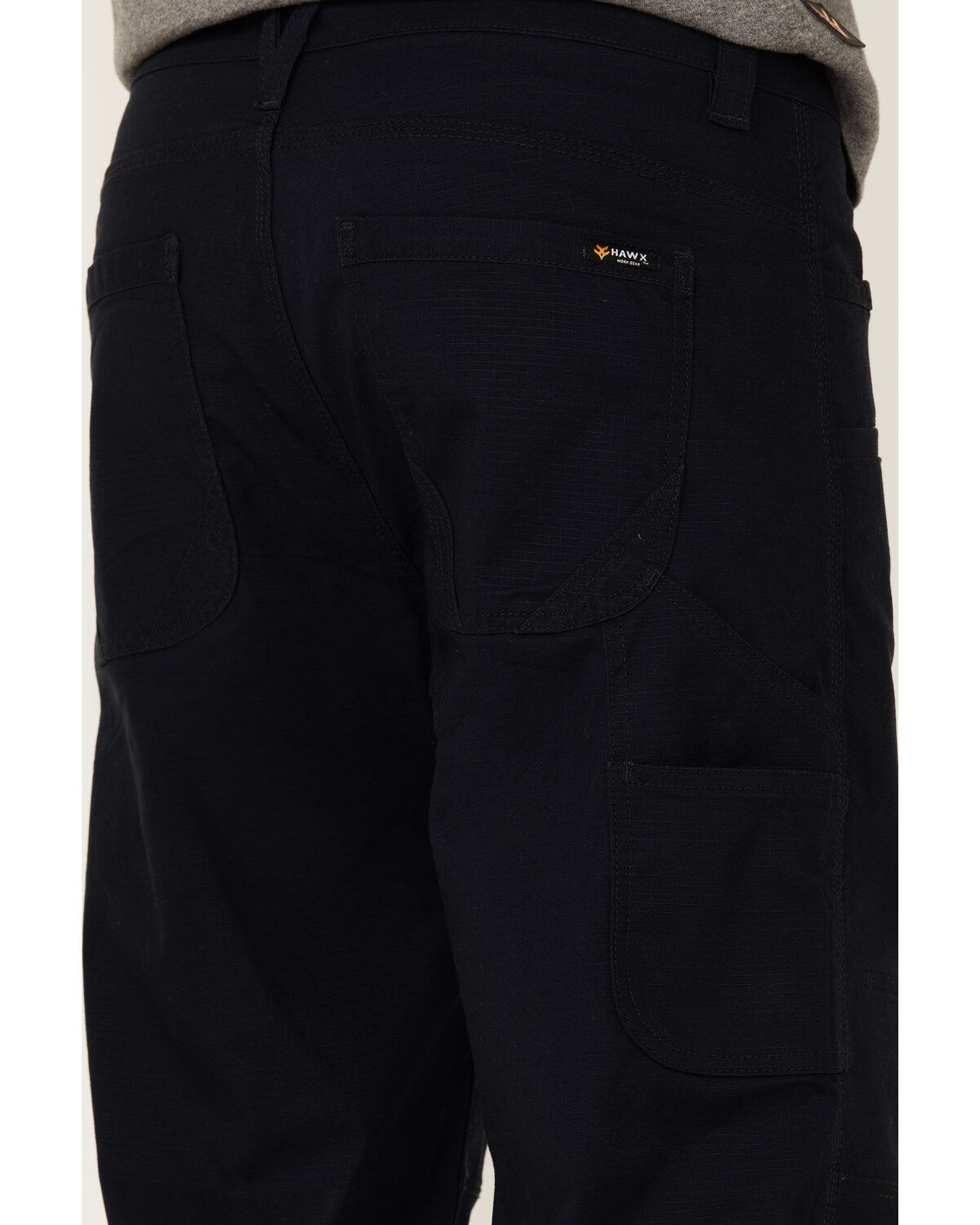 Image #3 - Hawx Men's Navy Ripstop Stretch Work Pants, Navy, hi-res