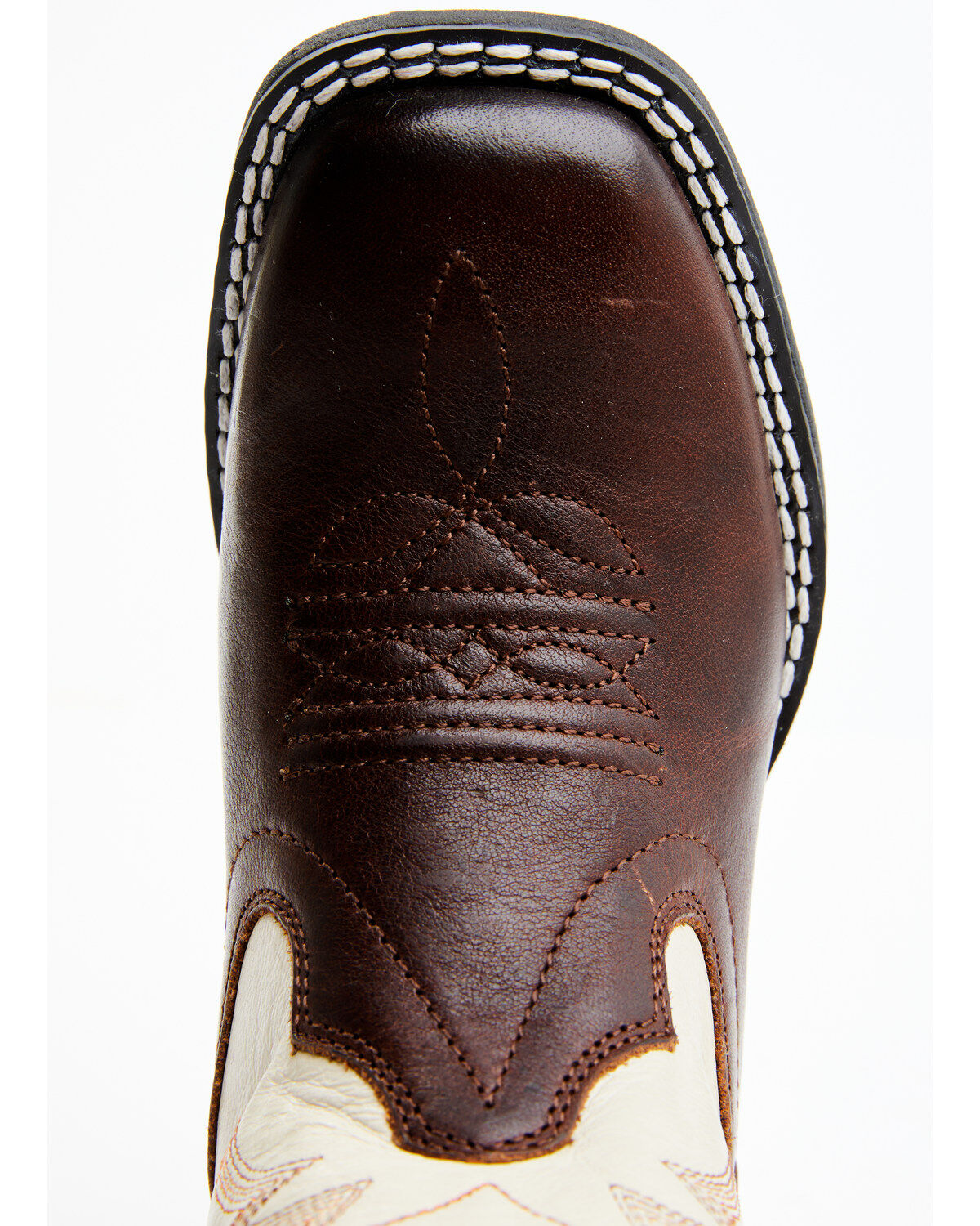 Image #6 - RANK 45&reg; Boys' Austin Western Boots - Broad Square Toe, Ivory, hi-res