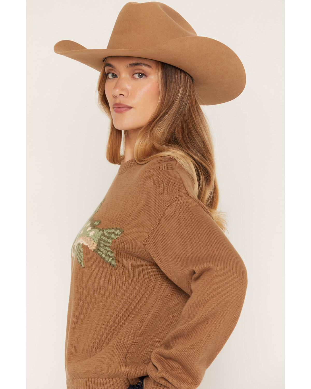 Image #2 - Wishlist Women's Fish Sweater, Brown, hi-res