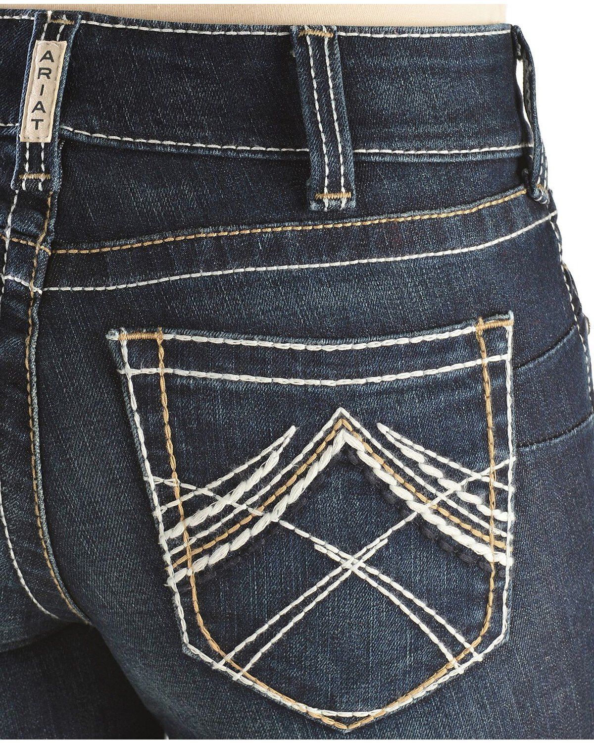 Image #2 - Ariat Women's Whipstitch Bootcut Jeans, Denim, hi-res