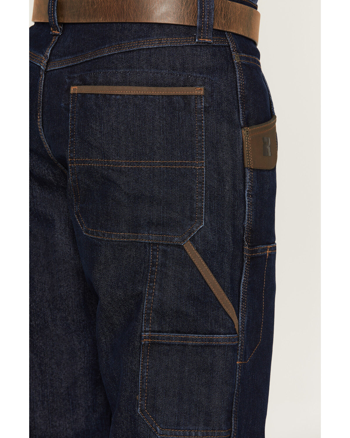 Image #4 - Wrangler RIGGS Men's Relaxed Fit Stretch Utility Double Front Denim Jeans, Dark Wash, hi-res