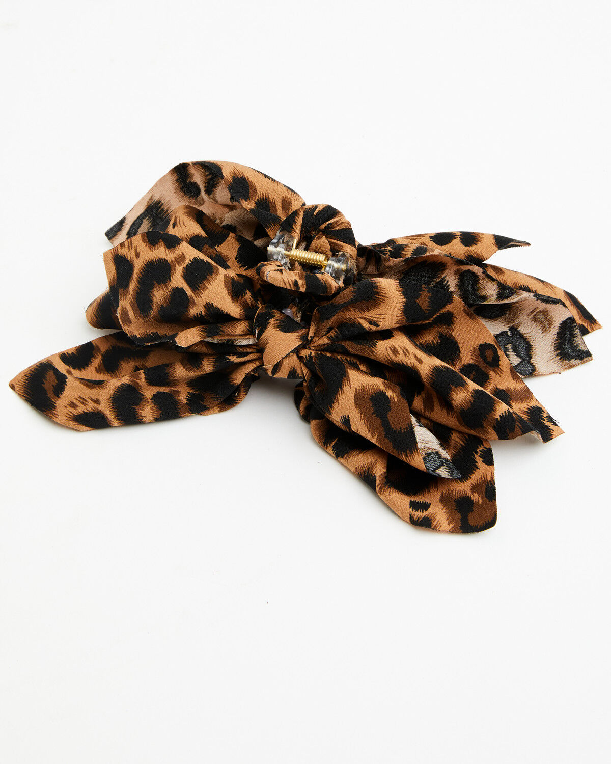 Shyanne Women's Leopard Print Fabric Claw Clip, Multi, hi-res