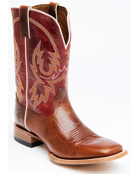 Image #1 - Cody James Men's Camden Western Boots - Broad Square Toe, Red, hi-res