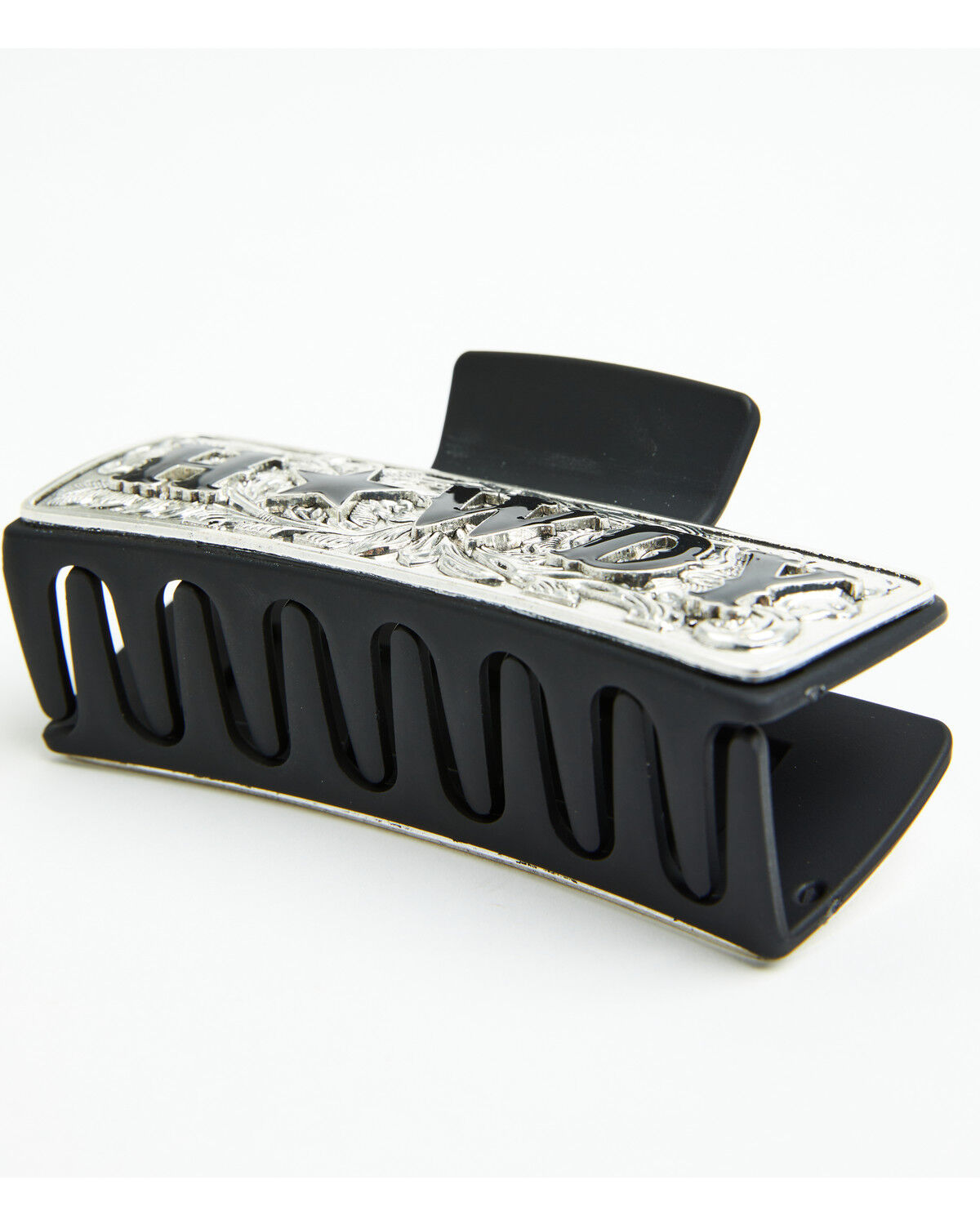 Image #3 - Idyllwind Women's Howdy Stamped Metal Hair Clip, Black, hi-res