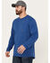 Image #2 - Ariat Men's Rebar Workman Chrome Moto Eagle Long Sleeve T-Shirt, Blue, hi-res