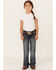 Image #1 - Wrangler Girls' Everyday Mid-Rise Boot Jeans, Blue, hi-res