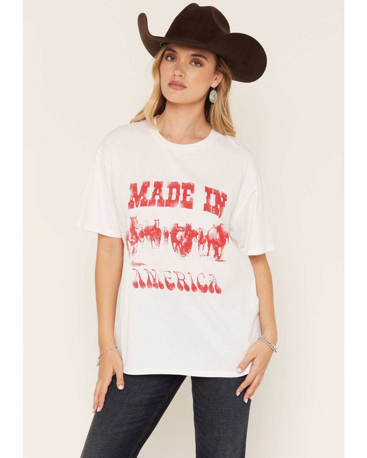 White Crow Women's Made in America Short Sleeve Graphic Tee, White, hi-res