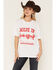Image #1 - White Crow Women's Made in America Short Sleeve Graphic Tee, White, hi-res