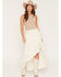 Image #1 - Shyanne Women's Hattie Embroidered High-Low Hem Midi Skirt, Beige, hi-res