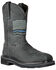 Image #1 - Hoss Men's Rushmore Wellington Western Work Boots - Composite Toe, Black, hi-res