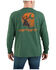 Image #1 - Carhartt Men's Deer Loose Fit Heavyweight Long Sleeve Graphic T-Shirt, Heather Green, hi-res