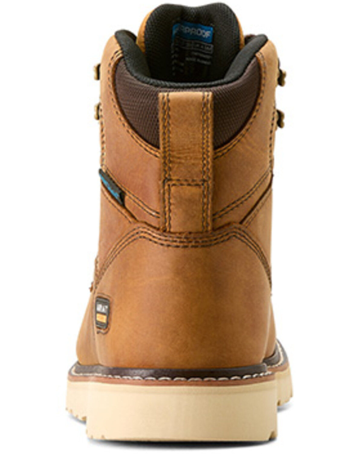 Image #3 - Ariat Women's Rebar 6" Wedge Waterproof Moc Toe Work Boots - Soft Toe, Brown, hi-res