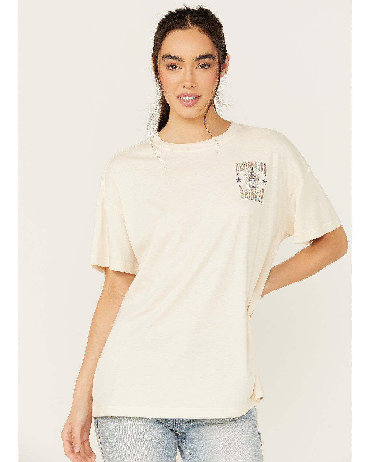 Image #2 - Cleo + Wolf Women's Avery Short Sleeve Boyfriend Graphic Tee, Cream, hi-res