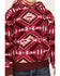 Image #3 - Shyanne Girls' Southwestern Print Fleece Hoodie, Wine, hi-res