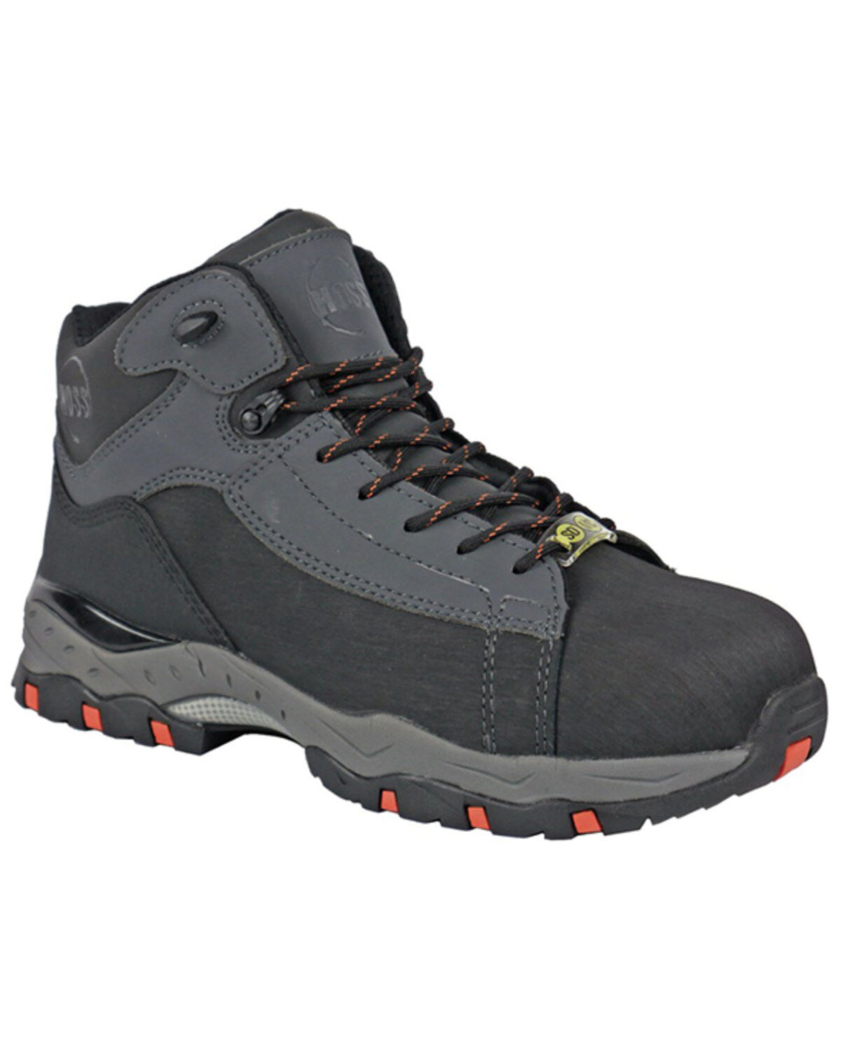 Hoss Men's Chaser Lace-Up Work Boots - Composite Toe, Grey, hi-res