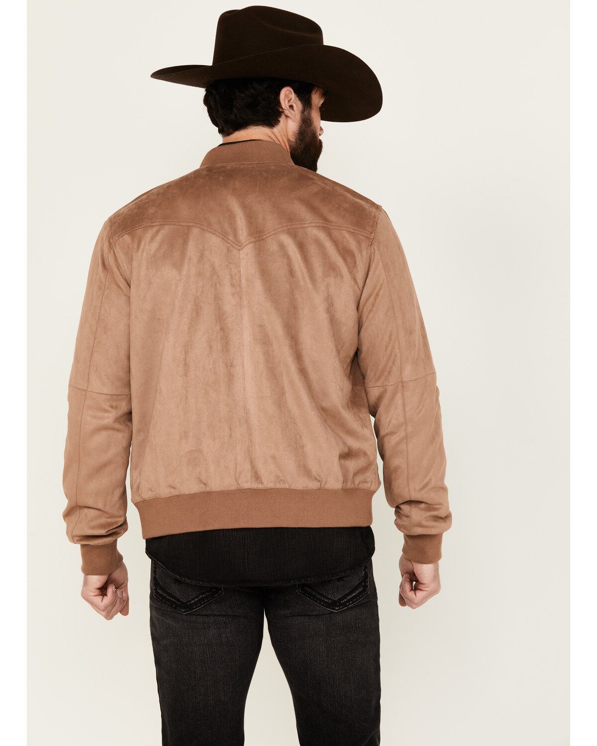 Image #4 - Moonshine Spirit&reg; Men's Flight Plan Faux Suede Bomber Jacket, Tan, hi-res