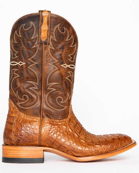 Image #3 - Cody James Men's Burnished Caiman Exotic Boots - Wide Square Toe, Brown, hi-res