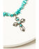 Image #2 - Shyanne Women's Stone Chip Cross Necklace and Earing Jewelry Set - 2 Piece , Turquoise, hi-res