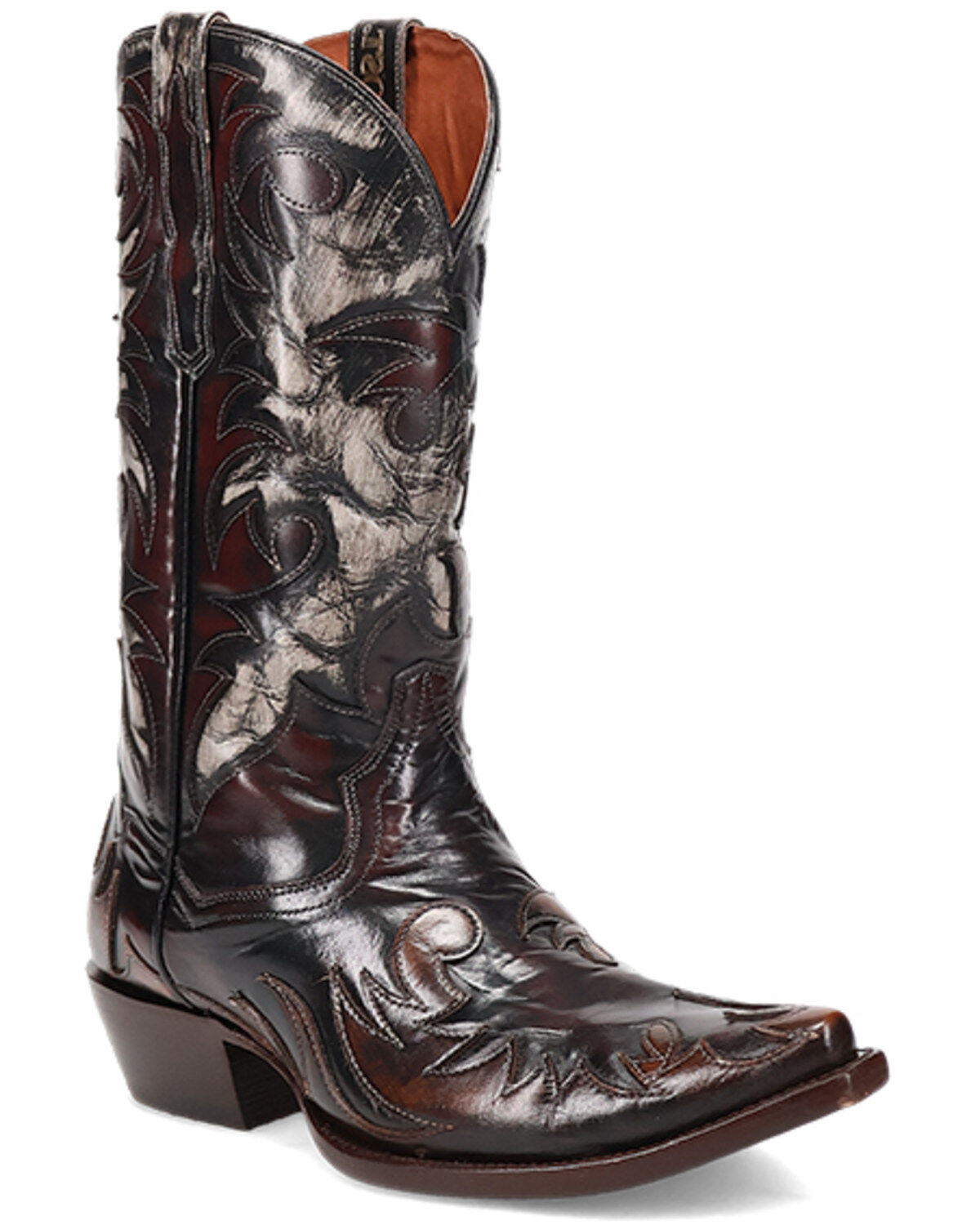 Dan Post Men's Emilio Outlay Western Boots - Snip Toe, Black, hi-res