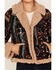 Image #3 - Shyanne Women's Tapestry Sherpa Lined Button-Down Cropped Jacket , Navy, hi-res