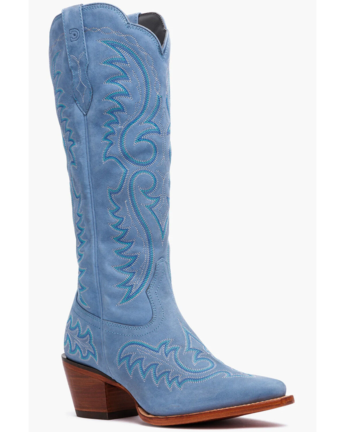 Durango Women's Crush&trade; Tall Suede Western Boots - Snip Toe, Blue, hi-res