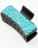 Image #3 - Shyanne Women's Tooled Floral Leather Hair Clip, Turquoise, hi-res