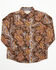 Image #1 - Cody James Toddler Boys' Dennis Paisley Print Long Sleeve Snap Western Shirt, Rust Copper, hi-res