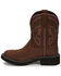 Image #3 - Justin Women's Gemma Western Boots - Round Toe, Distressed Brown, hi-res