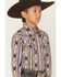 Image #2 - RANK 45&reg; Men's White Mountain Striped Long Sleeve Snap Stretch Western Shirt, Multi, hi-res