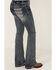 Image #4 - Grace in LA Girls' Medium Wash Embroidered Pocket Bootcut Stretch Denim Jeans , Medium Wash, hi-res