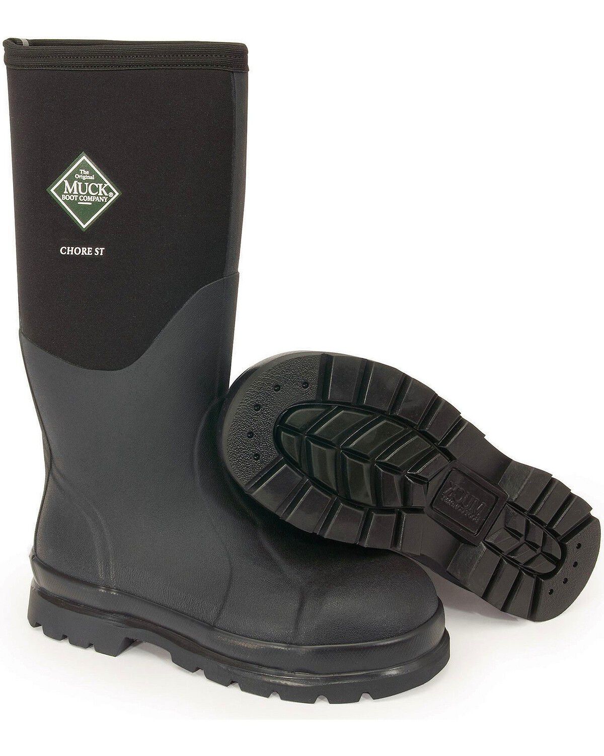 Muck Boots Chore Hi Work Boots - Steel Toe, Black, hi-res