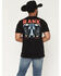 Image #1 - RANK 45&reg; Men's Bull Short Sleeve Graphic T-Shirt, Black, hi-res