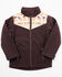 Image #1 - Shyanne Toddler Girls' Southwestern Print Softshell Jacket , Chocolate, hi-res